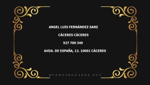 abogado Angel Luis Fernández Sanz en la localidad de Cáceres