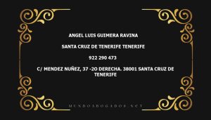 abogado Angel Luis Guimera Ravina en la localidad de Santa Cruz de Tenerife