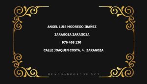 abogado Angel Luis Modrego Ibañez en la localidad de Zaragoza