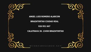 abogado Angel Luis Romero Alarcon en la localidad de Brazatortas