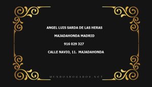 abogado Angel Luis Sarda De Las Heras en la localidad de Majadahonda