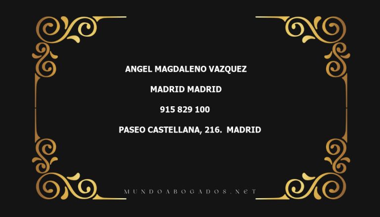 abogado Angel Magdaleno Vazquez en la localidad de Madrid