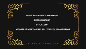 abogado Angel Maria Fuente Fernandez en la localidad de Burgos