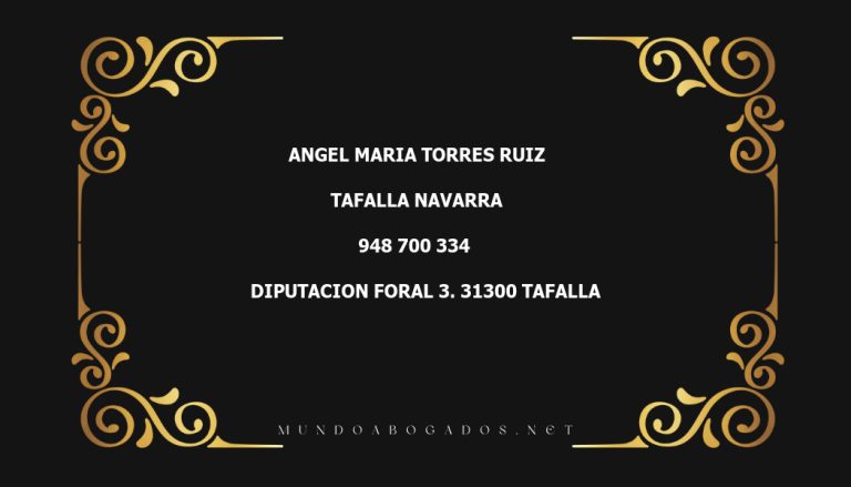 abogado Angel Maria Torres Ruiz en la localidad de Tafalla