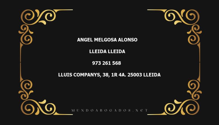 abogado Angel Melgosa Alonso en la localidad de Lleida