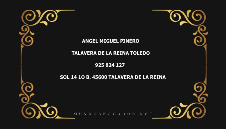 abogado Angel Miguel Pinero en la localidad de Talavera de la Reina