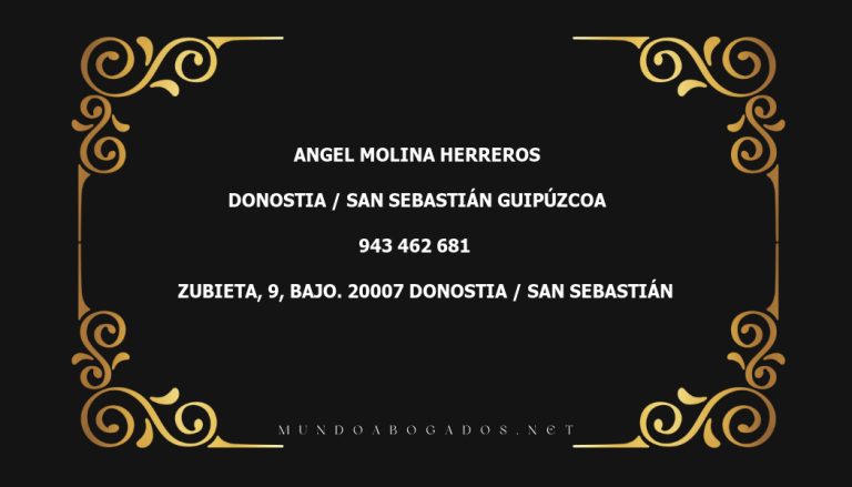 abogado Angel Molina Herreros en la localidad de Donostia / San Sebastián