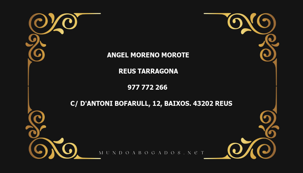 abogado Angel Moreno Morote en la localidad de Reus