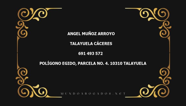 abogado Angel Muñoz Arroyo en la localidad de Talayuela