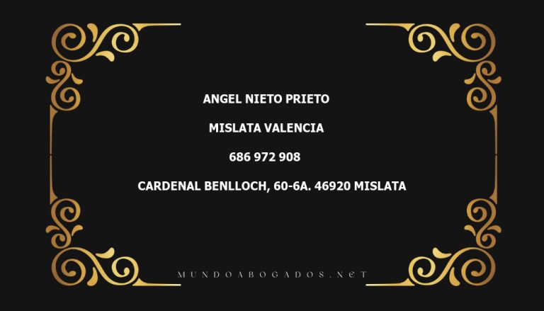 abogado Angel Nieto Prieto en la localidad de Mislata