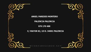 abogado Angel Paredes Montero en la localidad de Palencia