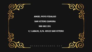 abogado Angel Poyo Fidalgo en la localidad de San Vitero