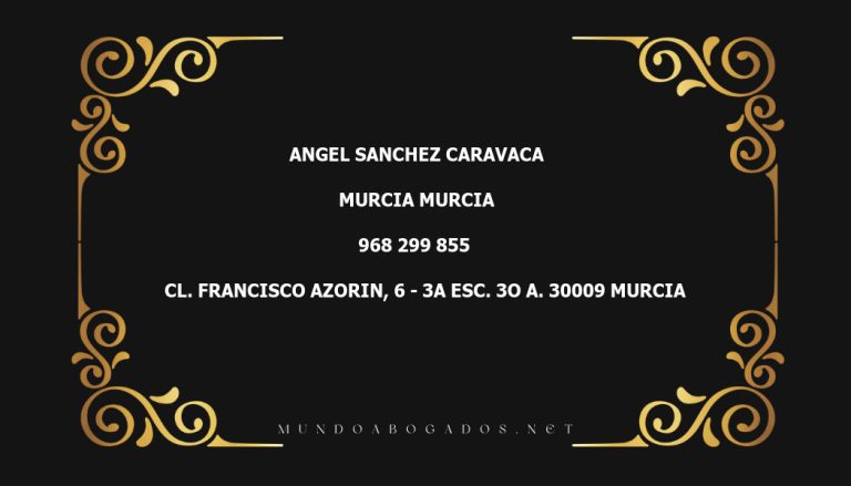 abogado Angel Sanchez Caravaca en la localidad de Murcia