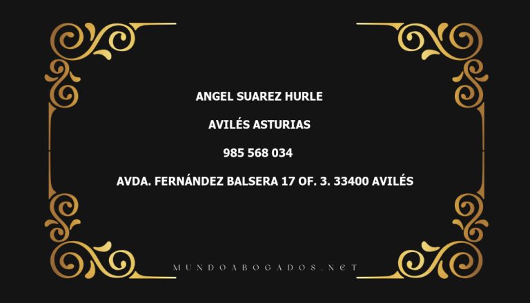 abogado Angel Suarez Hurle en la localidad de Avilés