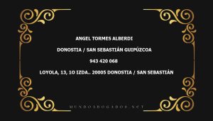 abogado Angel Tormes Alberdi en la localidad de Donostia / San Sebastián