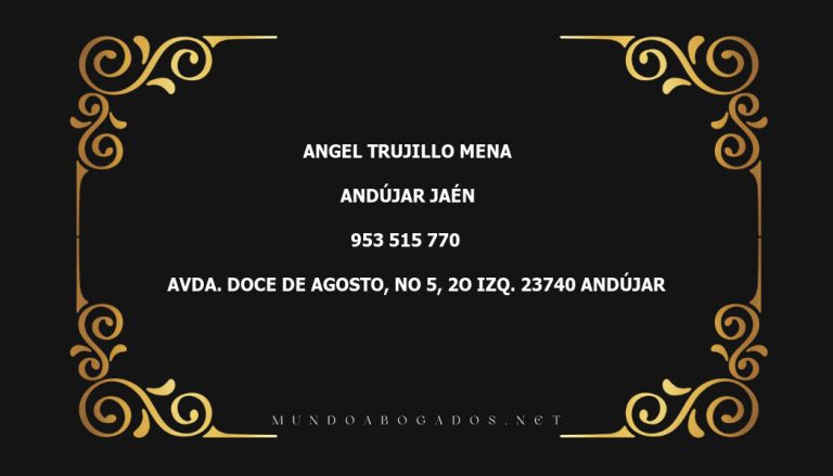 abogado Angel Trujillo Mena en la localidad de Andújar