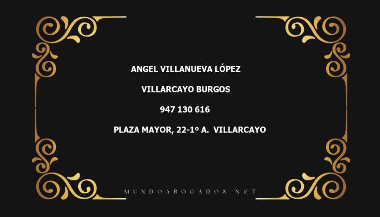 abogado Angel Villanueva López en la localidad de Villarcayo