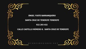 abogado Ángel Yuste Barranquero en la localidad de Santa Cruz de Tenerife