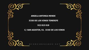 abogado Angela Antonia Mende en la localidad de ICOD DE LOS VINOS