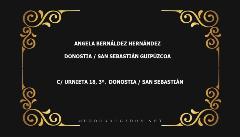 abogado Angela Bernáldez Hernández en la localidad de Donostia / San Sebastián