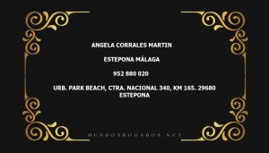 abogado Angela Corrales Martin en la localidad de Estepona