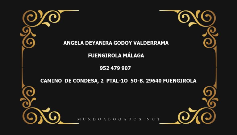 abogado Angela Deyanira Godoy Valderrama en la localidad de Fuengirola