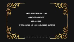 abogado Angela Freiria Gallego en la localidad de Ourense