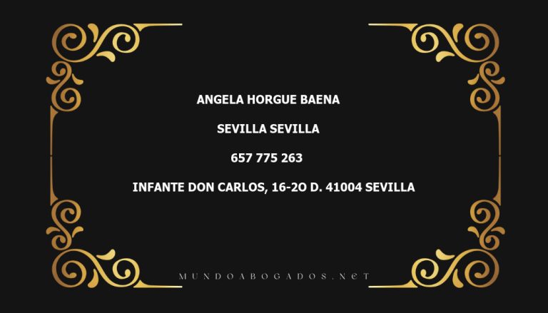 abogado Angela Horgue Baena en la localidad de Sevilla