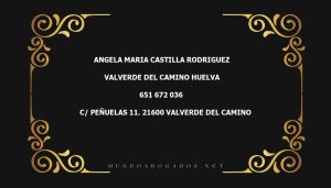 abogado Angela Maria Castilla Rodriguez en la localidad de Valverde del Camino