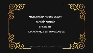 abogado Angela Maria Merino Chacon en la localidad de Almería