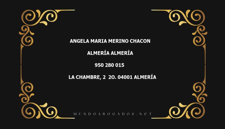 abogado Angela Maria Merino Chacon en la localidad de Almería