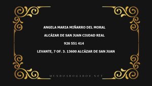 abogado Angela Maria Miñarro Del Moral en la localidad de Alcázar de San Juan