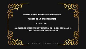 abogado Angela Maria Rodriguez Hernandez en la localidad de Puerto de la Cruz