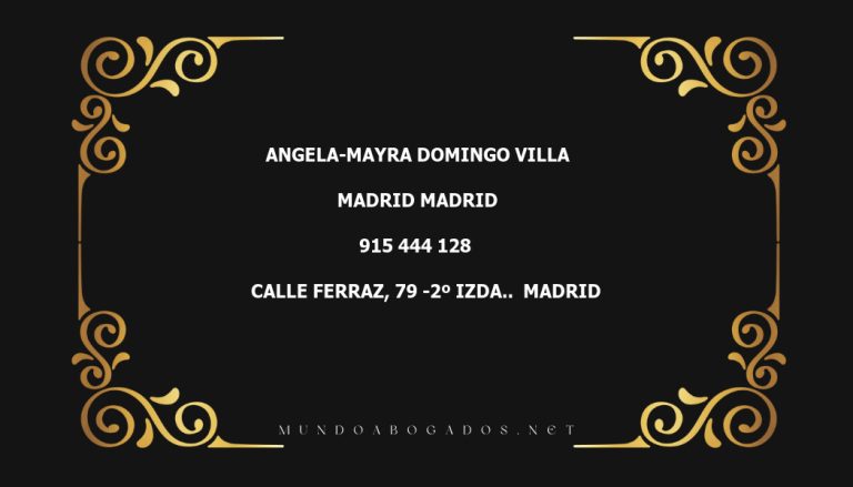 abogado Angela-Mayra Domingo Villa en la localidad de Madrid