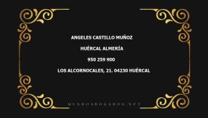 abogado Angeles Castillo Muñoz en la localidad de Huércal