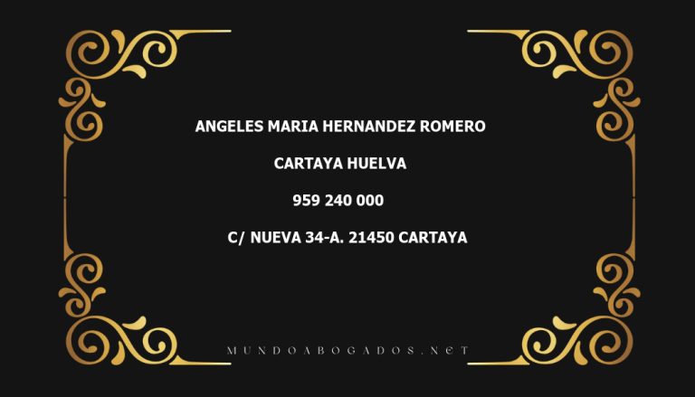 abogado Angeles Maria Hernandez Romero en la localidad de Cartaya