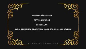 abogado Angeles Pérez Vega en la localidad de Sevilla