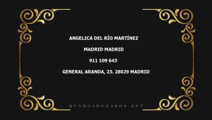 abogado Angelica Del Río Martínez en la localidad de Madrid