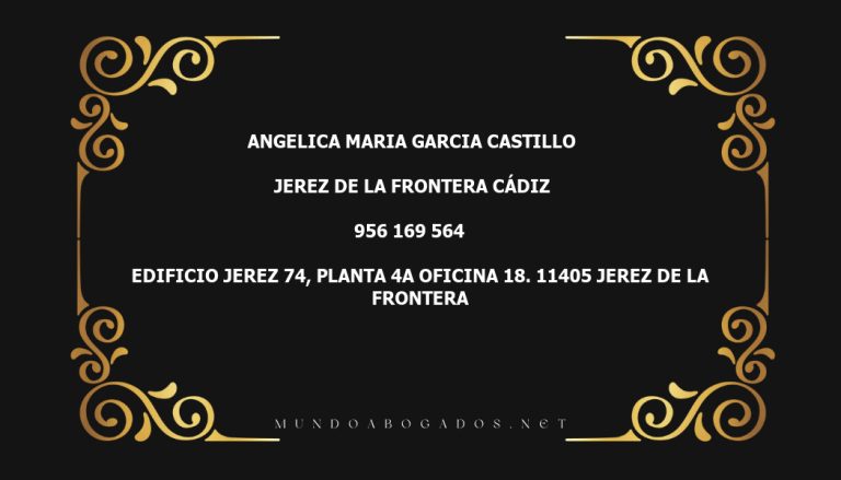 abogado Angelica Maria Garcia Castillo en la localidad de Jerez de la Frontera