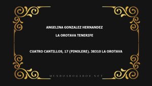 abogado Angelina Gonzalez Hernandez en la localidad de La Orotava