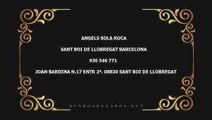 abogado Angels Sola Roca en la localidad de Sant Boi de Llobregat