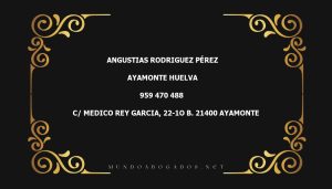 abogado Angustias Rodriguez Pérez en la localidad de Ayamonte