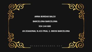 abogado Anna Bordas Baliu en la localidad de Barcelona