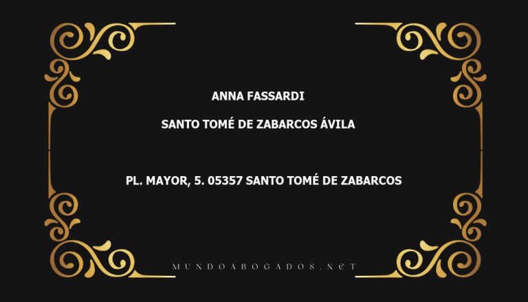 abogado Anna Fassardi en la localidad de Santo Tomé de Zabarcos