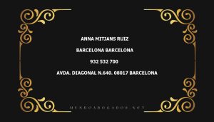 abogado Anna Mitjans Ruiz en la localidad de Barcelona