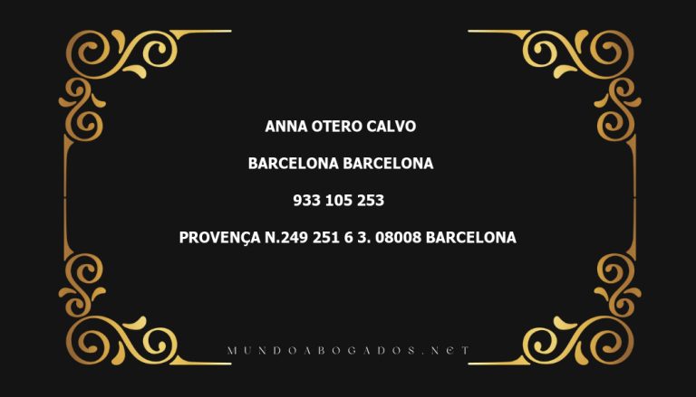 abogado Anna Otero Calvo en la localidad de Barcelona