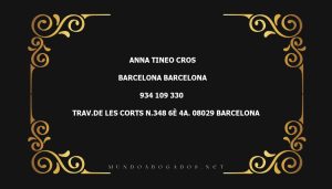 abogado Anna Tineo Cros en la localidad de Barcelona