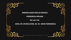 abogado Anniina Kaisa Emilia Pohjola en la localidad de Fuengirola