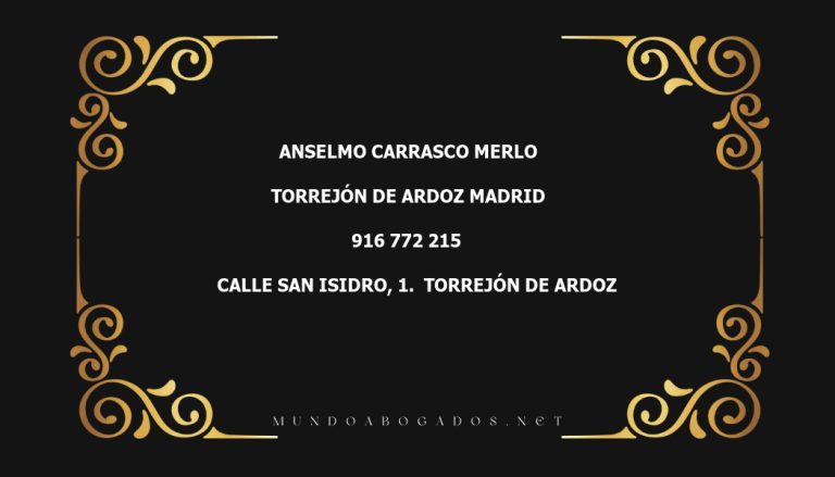 abogado Anselmo Carrasco Merlo en la localidad de Torrejón de Ardoz