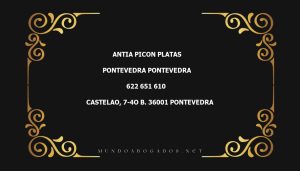 abogado Antia Picon Platas en la localidad de Pontevedra